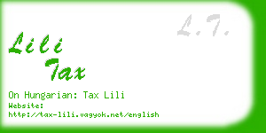 lili tax business card